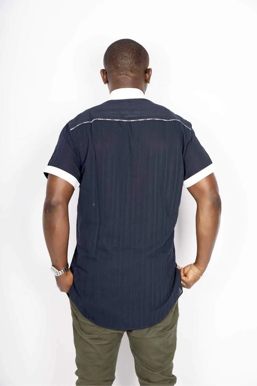 African D&D logo blue shirt
