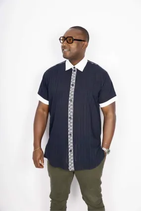 African D&D logo blue shirt