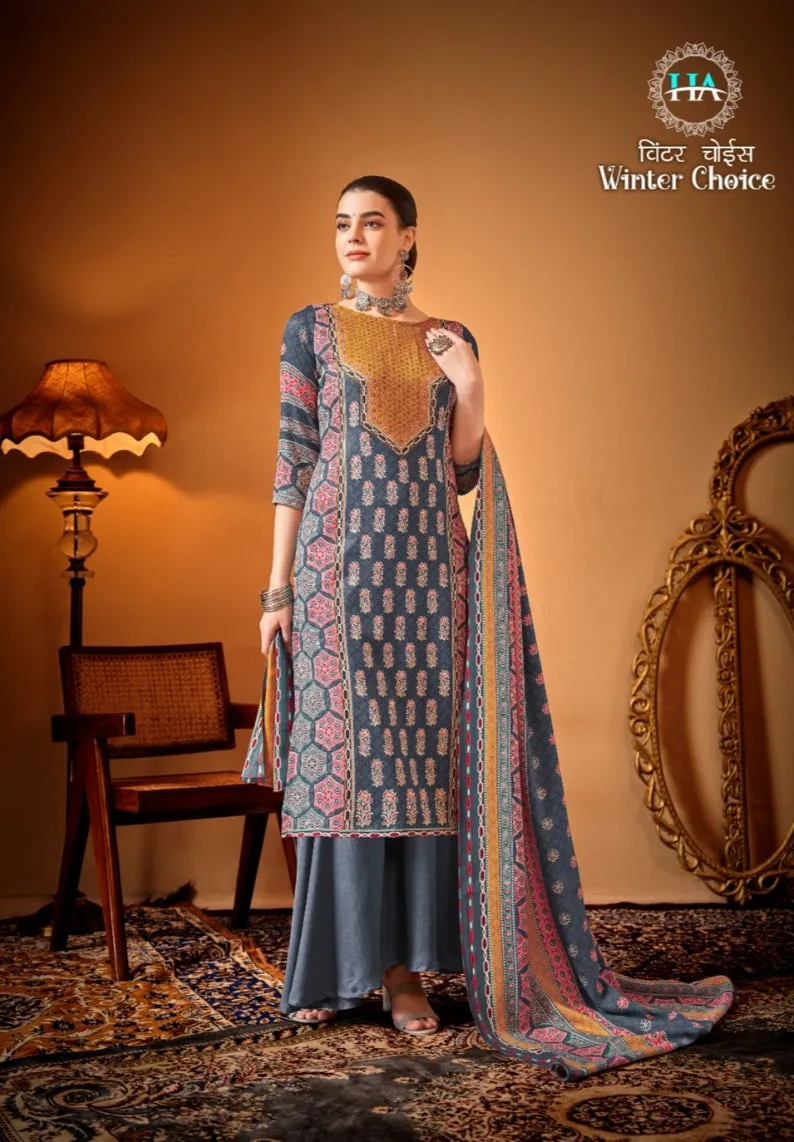 Alok Suits Winter Choice Premium Wool Pashmina Designer Print Suit