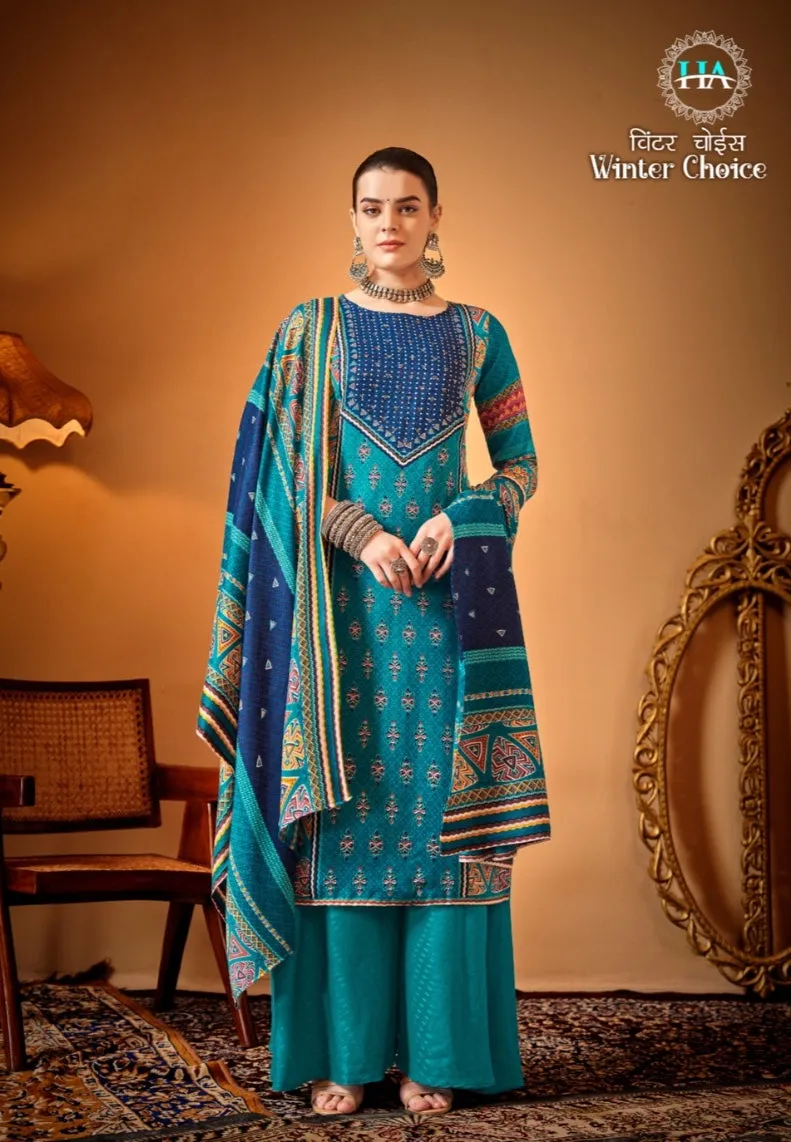 Alok Suits Winter Choice Premium Wool Pashmina Designer Print Suit