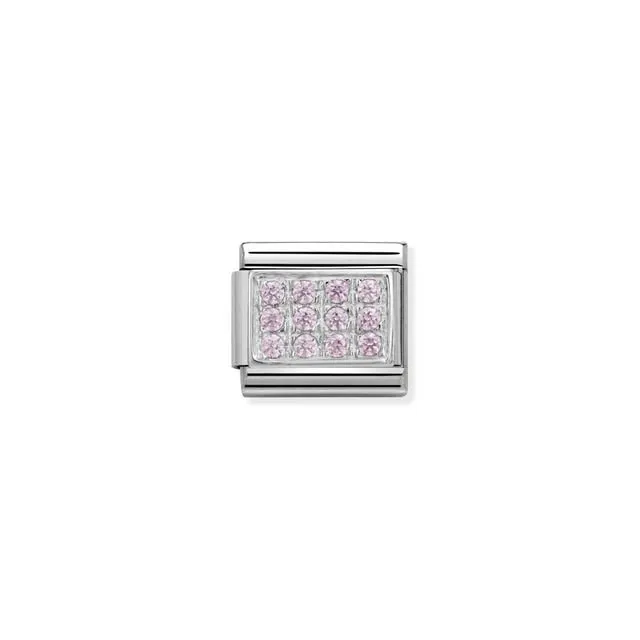 Composable Classic Link With Pink Stones - Silver - 330307/06