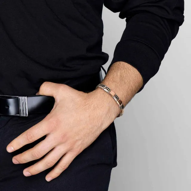 Composable Classic Star & Black Stone Link - Rose Gold - 430305/38