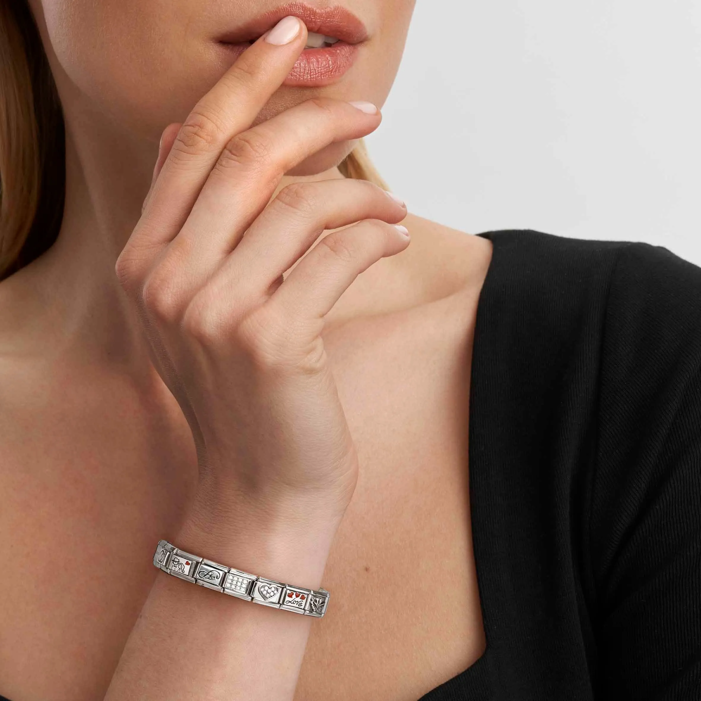 Composable Silver Red Heart Link - 330202/17
