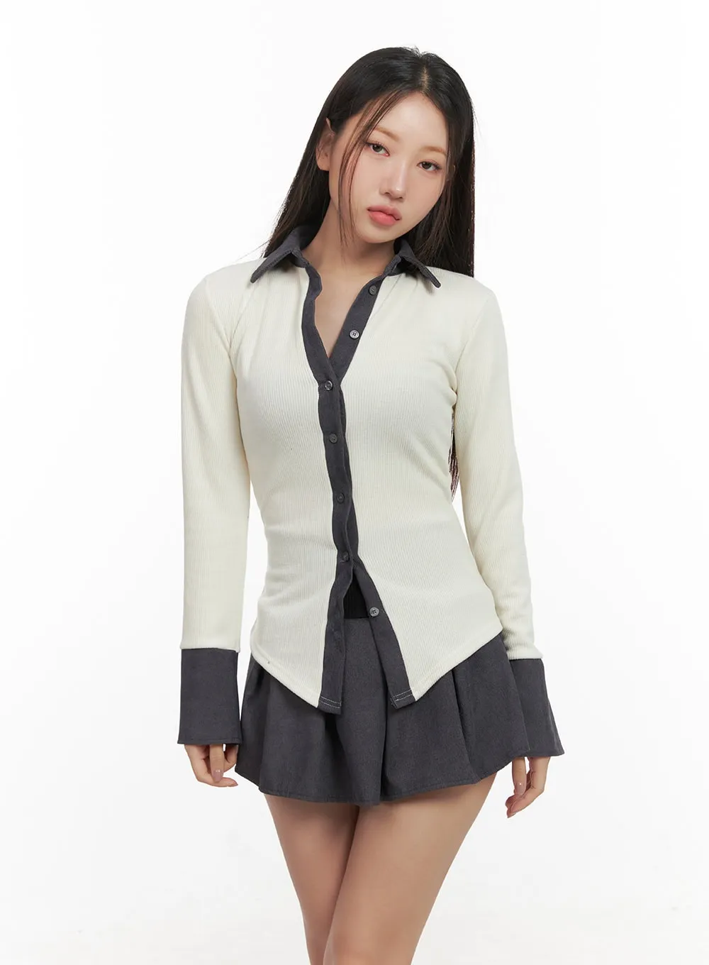 Elegant Slim Fit Button-Up Shirt CD413