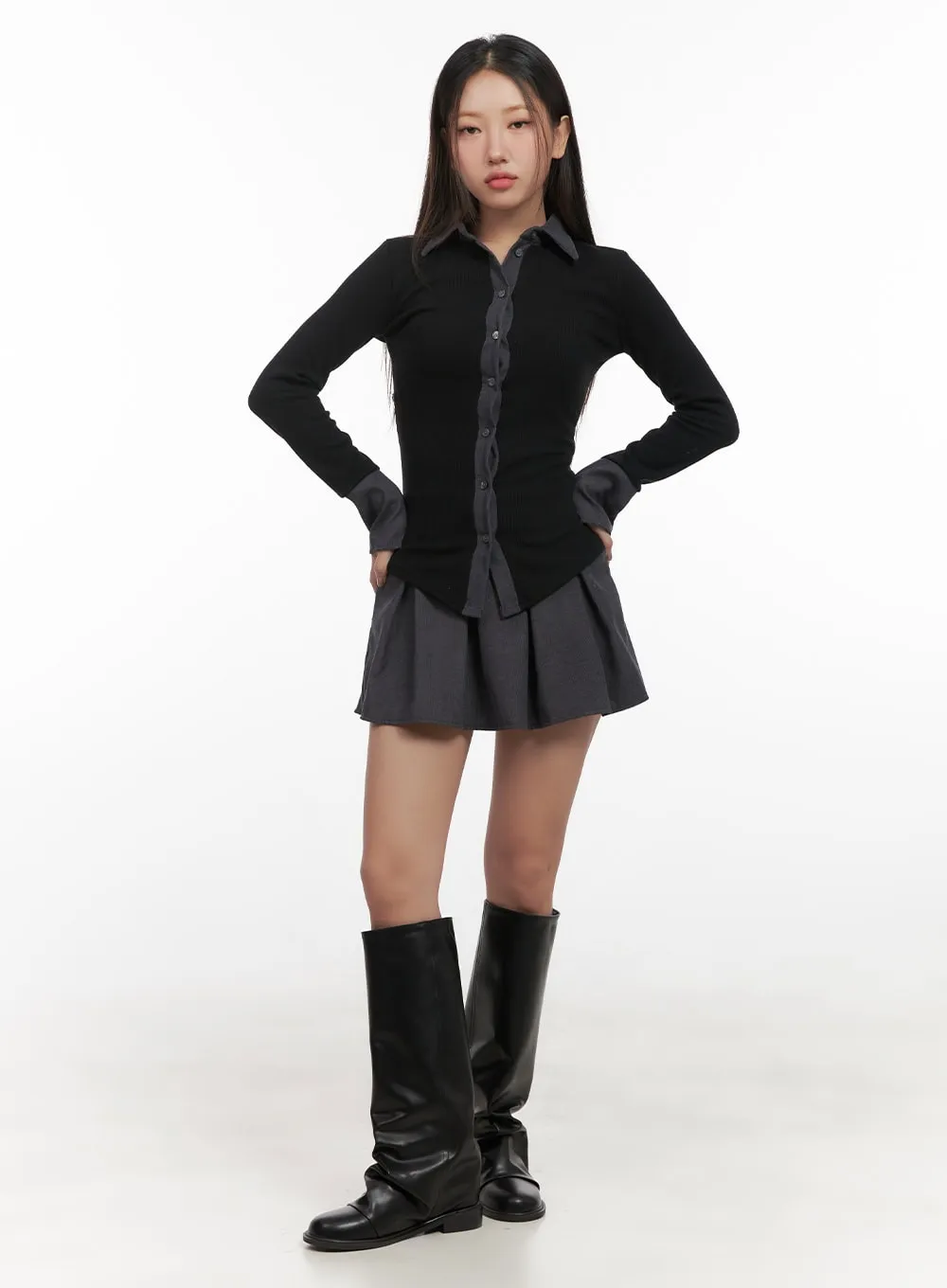 Elegant Slim Fit Button-Up Shirt CD413