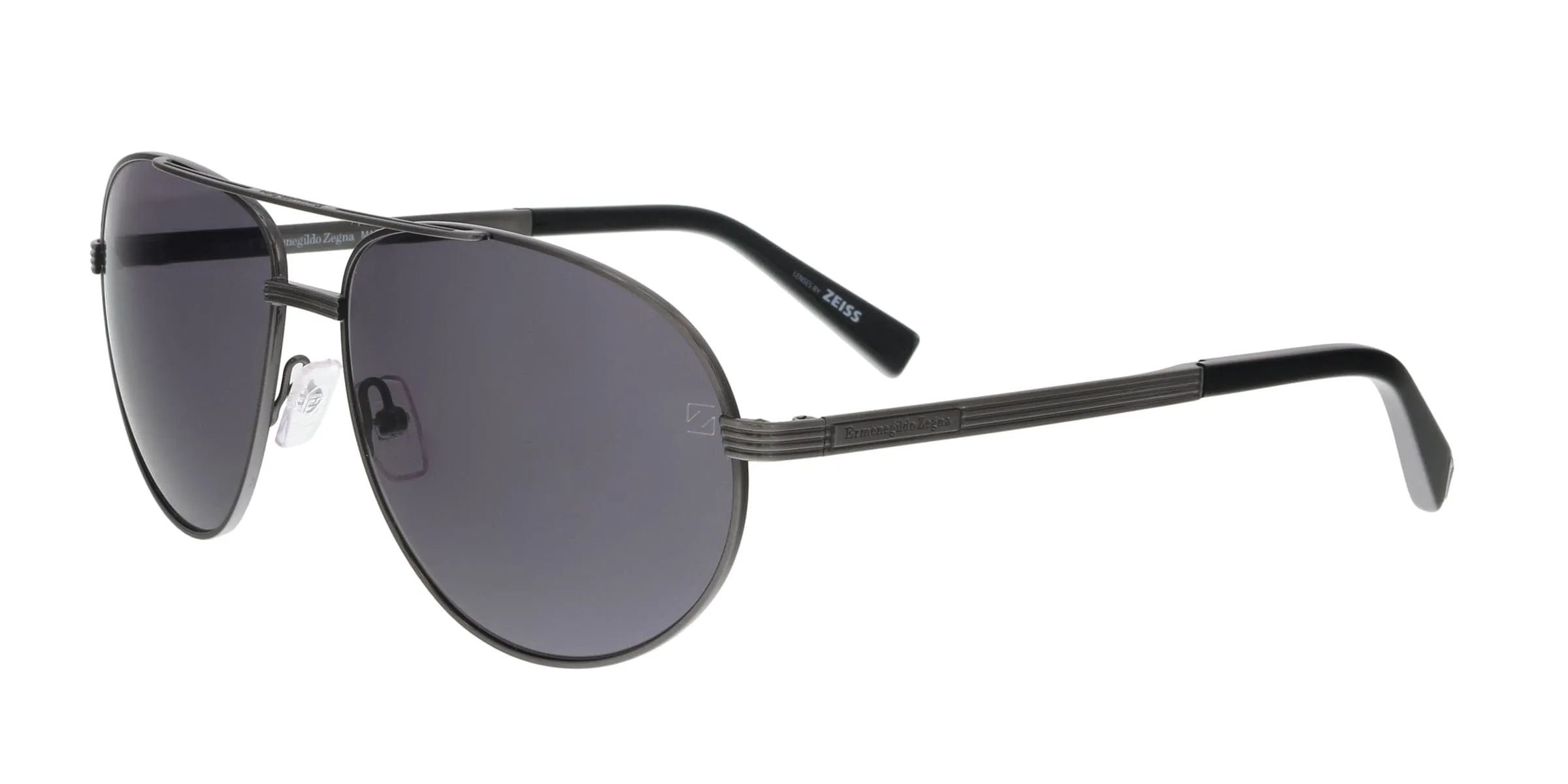 Ermenegildo Zegna EZ0030/S 09A Black/Grey Aviator Sunglasses