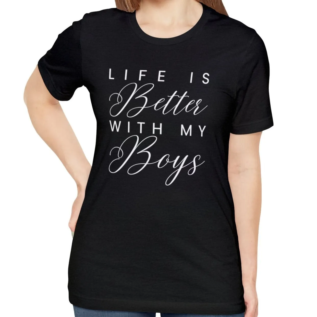 Life is Better with My Boys Women's Tee - Comfortable and Stylish Shirt for Moms