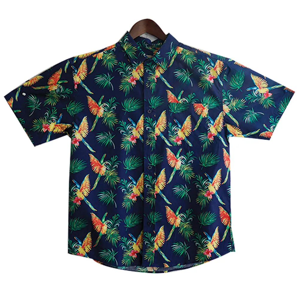 Mens HAWAIIAN SHIRT 100% Cotton Beach Tropical Summer Top