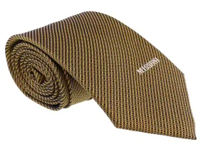 Missoni Interlock Woven Gold Woven Pure Silk Tie