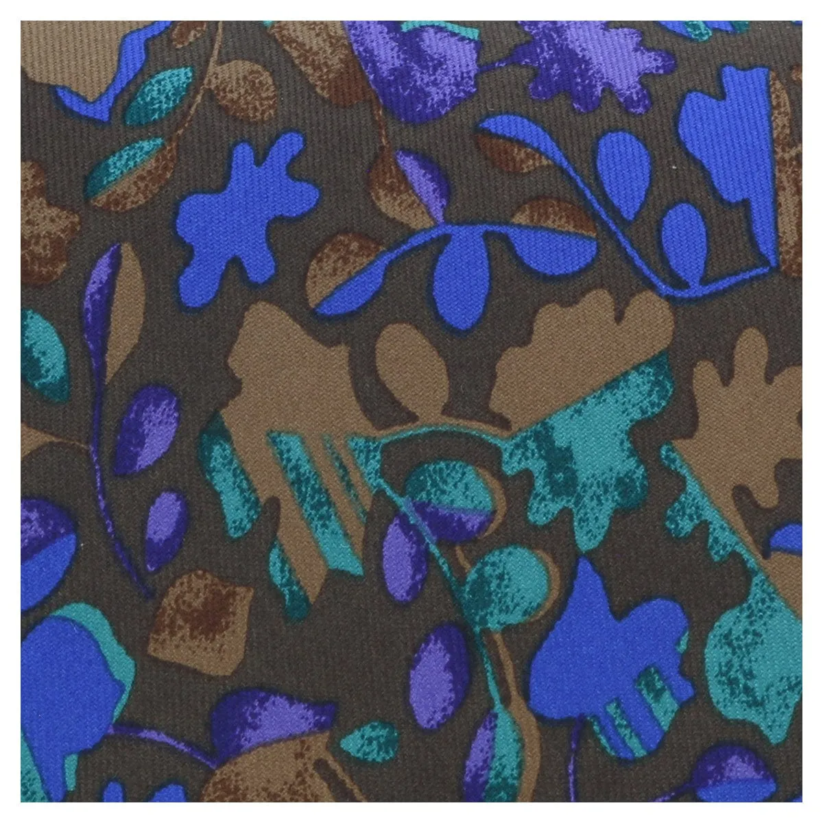 Missoni U1444 Brown/Blue Floral Pure Silk Tie