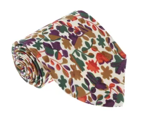 Missoni U1444 Cream/Green Floral Pure Silk Tie