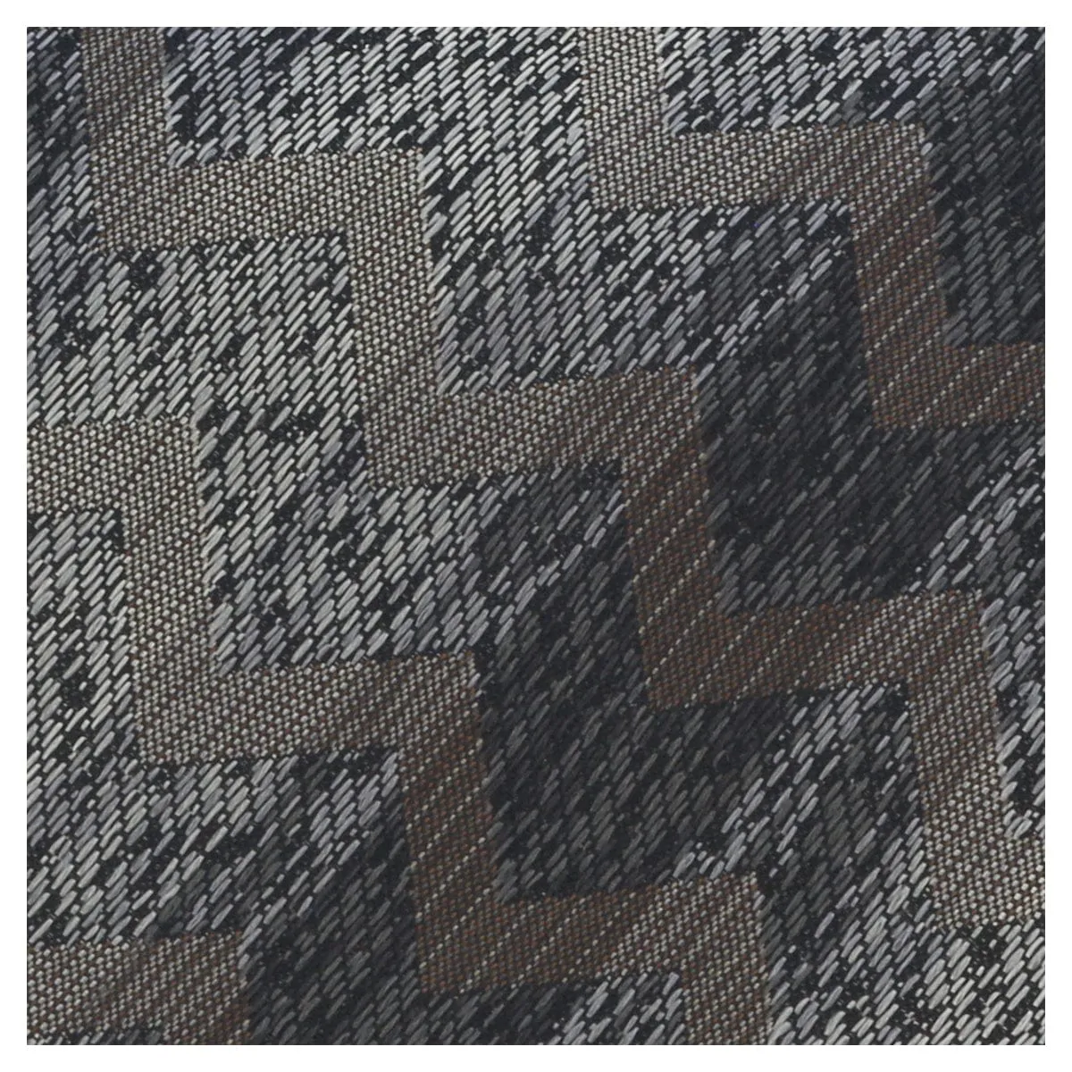 Missoni U4709 Gray/Black Chevron Pure Silk Tie