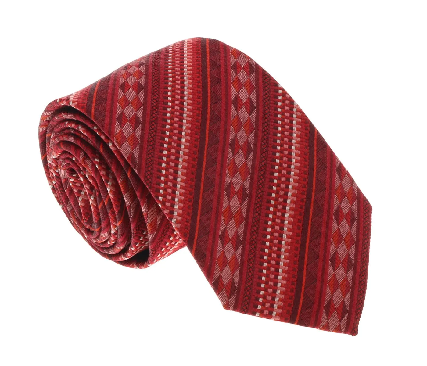 Missoni U5053 Red Graphic Pure Silk Tie