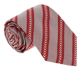 Missoni U5325 Red Micro Check Pure Silk Tie