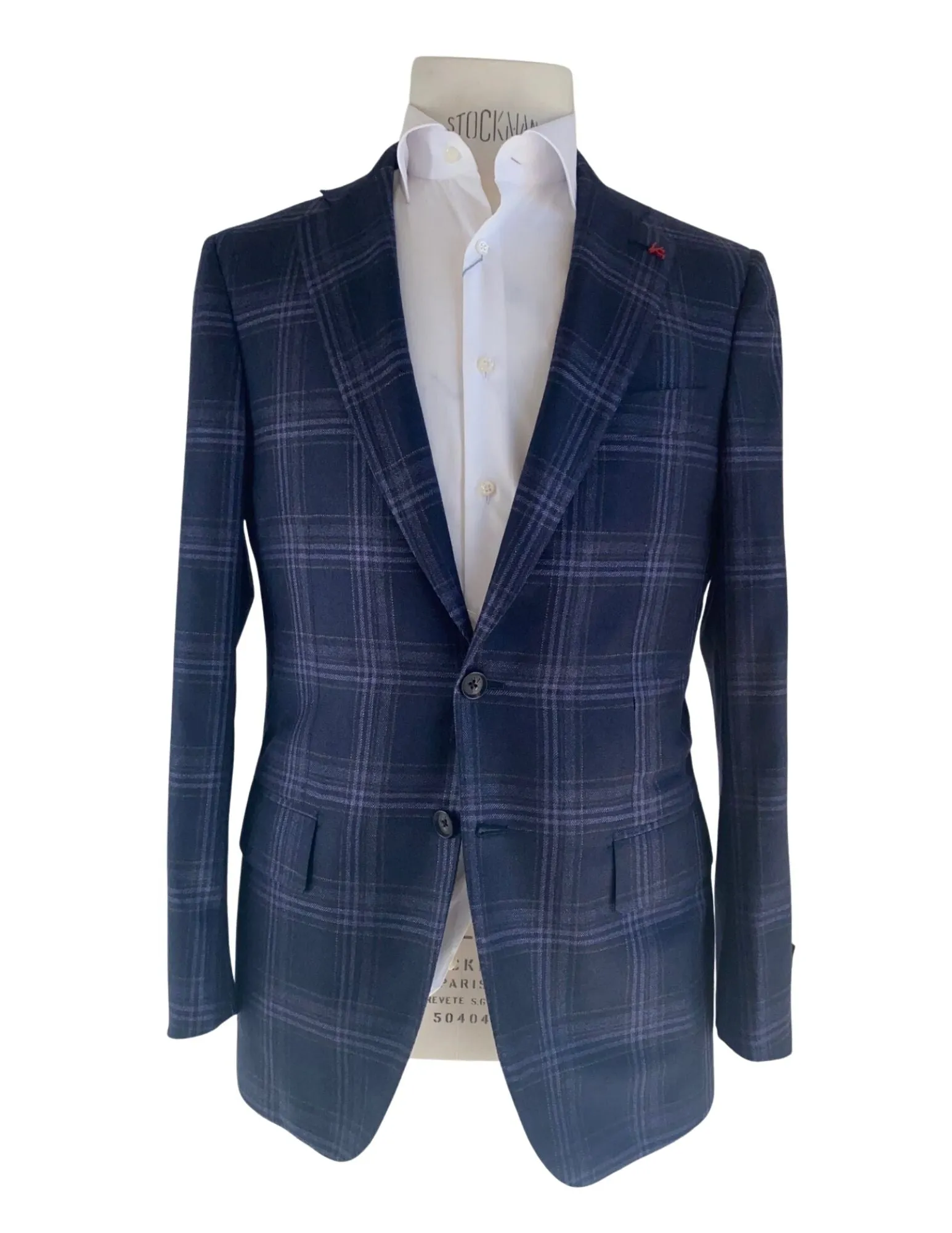 Navy and Violet Windowpane Sportcoat