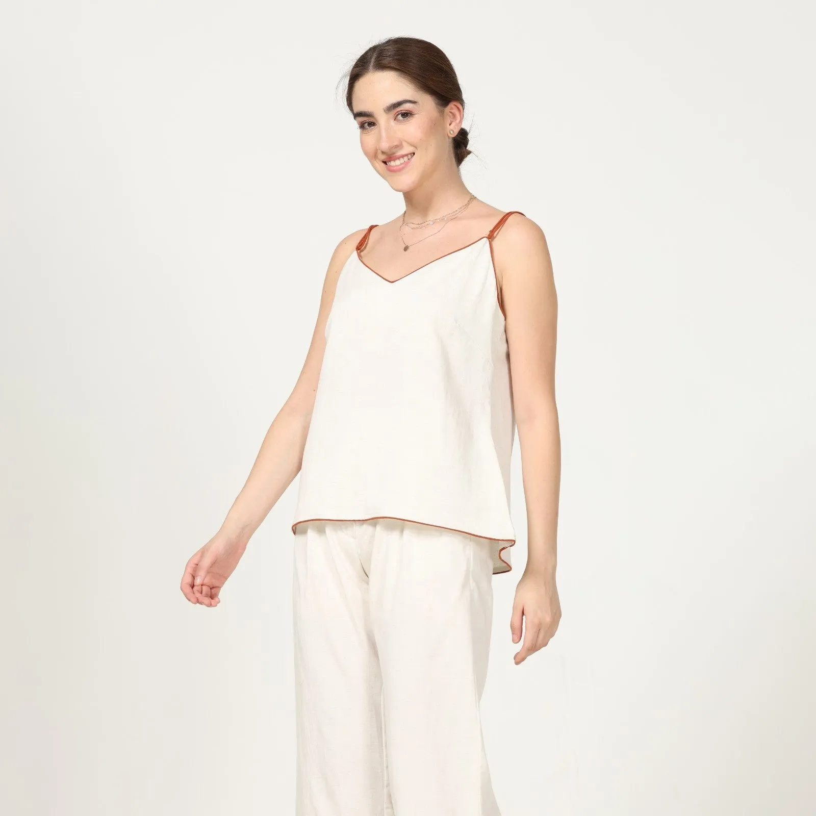Off-White Women's Slip On Top | Cotton | Everyday Comfortable Wear