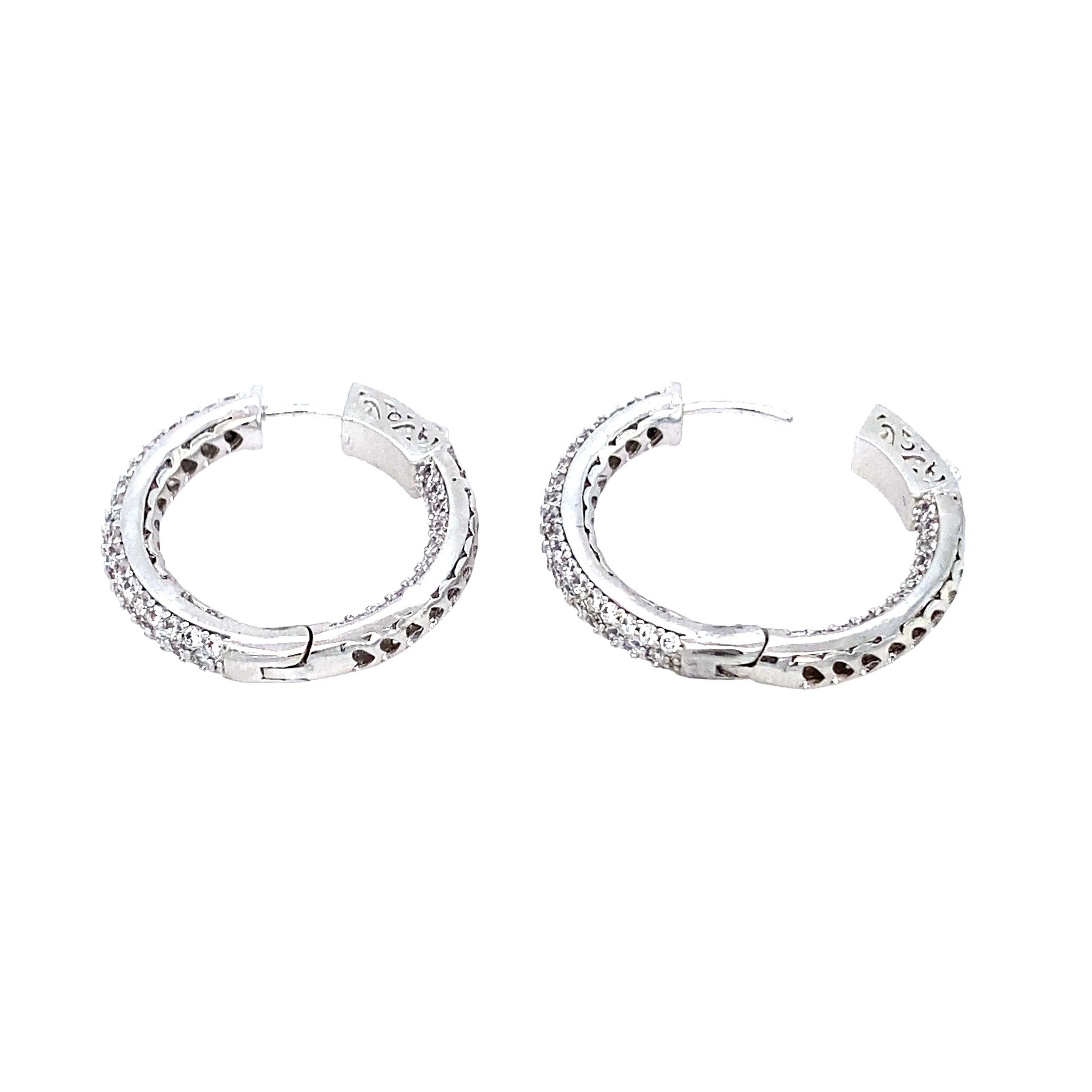 Pavé Medium CZ Hoop Earrings
