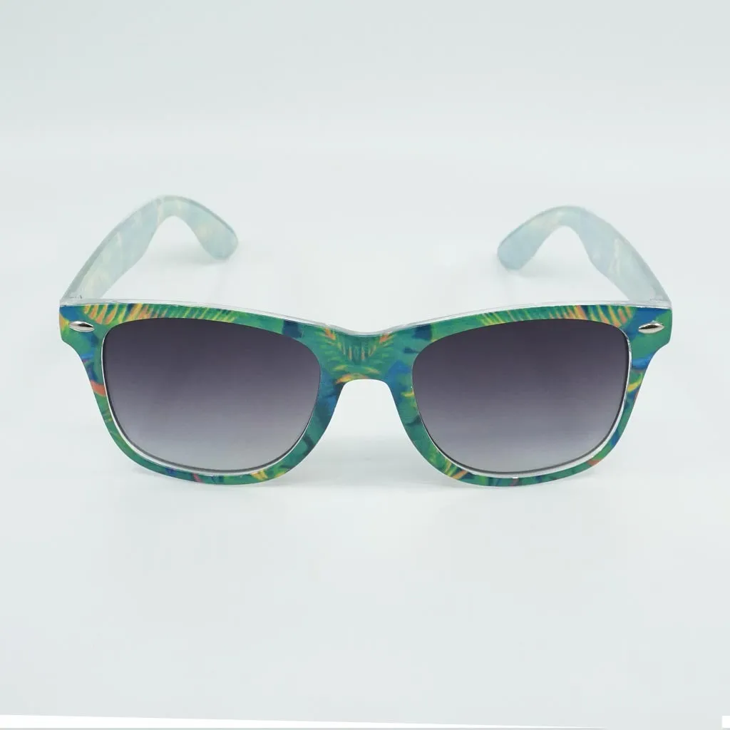 Retro Patterned Wayfarer Sunglasses