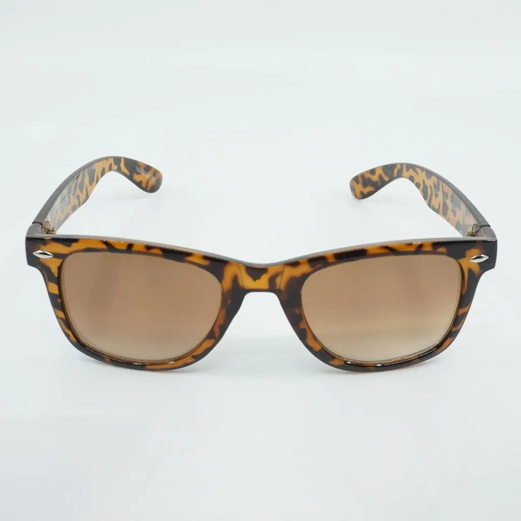 Retro Patterned Wayfarer Sunglasses