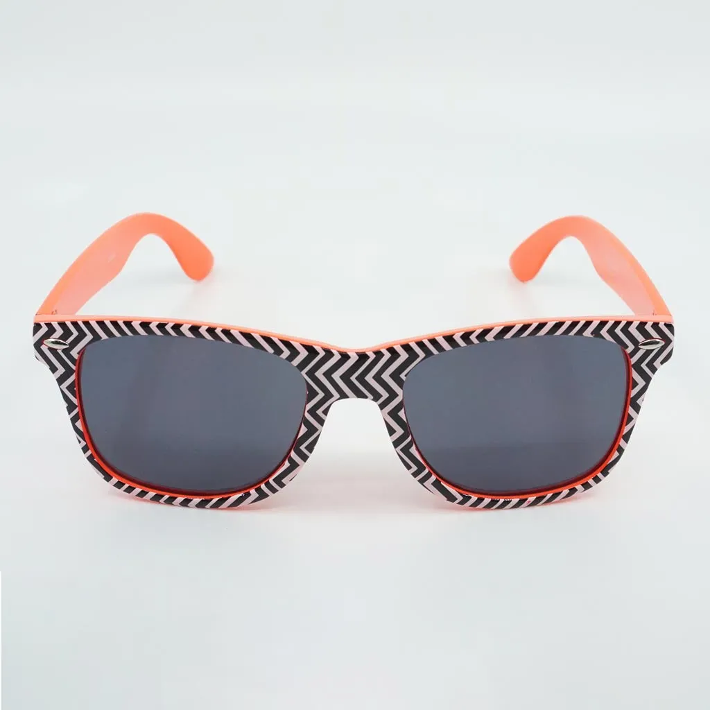Retro Patterned Wayfarer Sunglasses