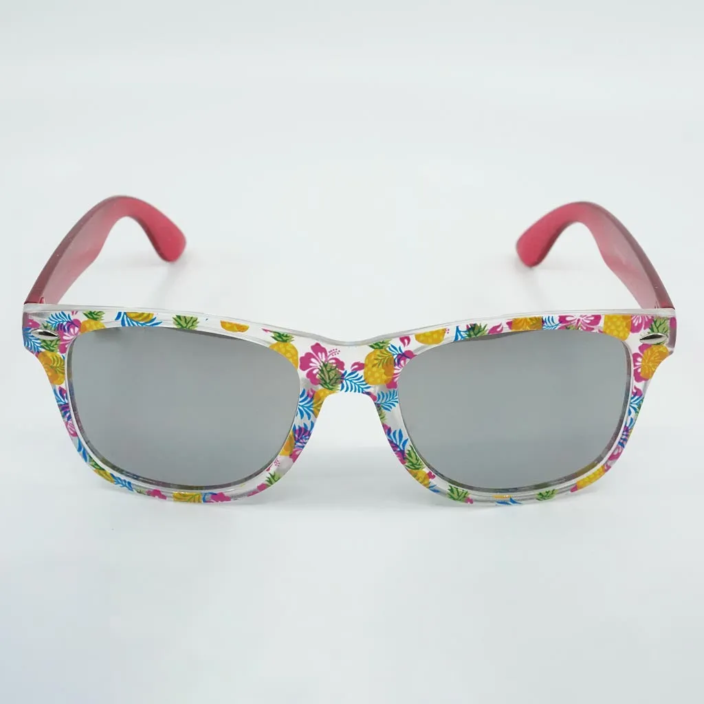 Retro Patterned Wayfarer Sunglasses