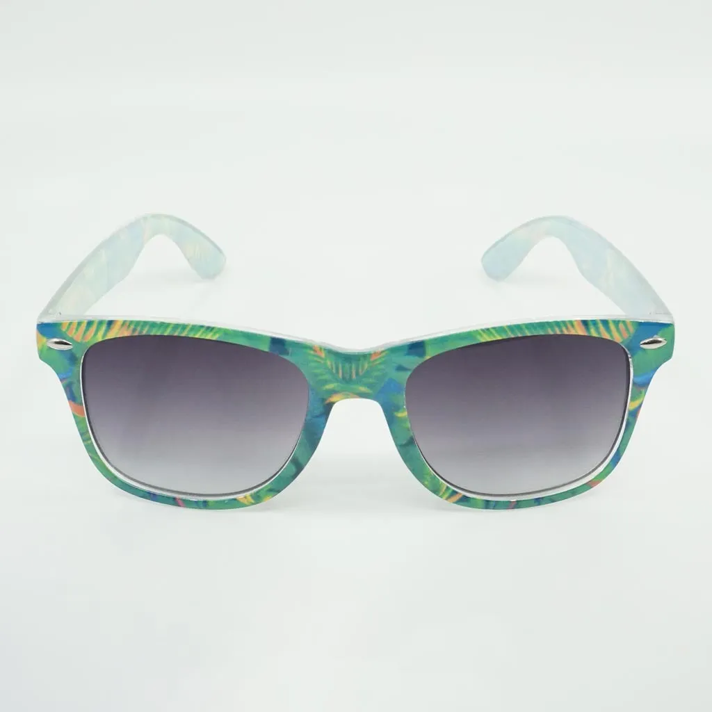 Retro Patterned Wayfarer Sunglasses