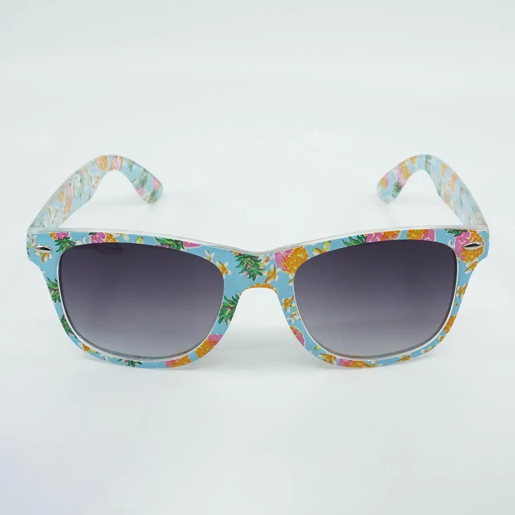 Retro Patterned Wayfarer Sunglasses